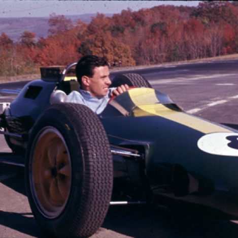 Jim et la Lotus 25 à Watkins Glen aux Etas Unis